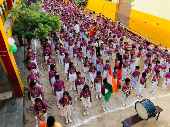 Independence Day celebration at Gandhi Public School, Agra